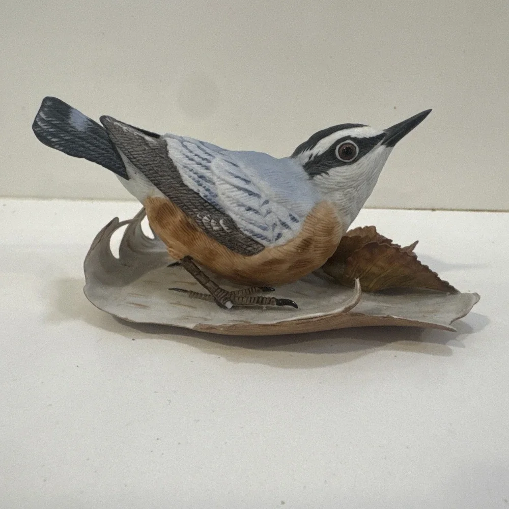 Vtg Lenox Red Breasted Nuthatch Figurine Garden Bird Collection Fine Porcelain